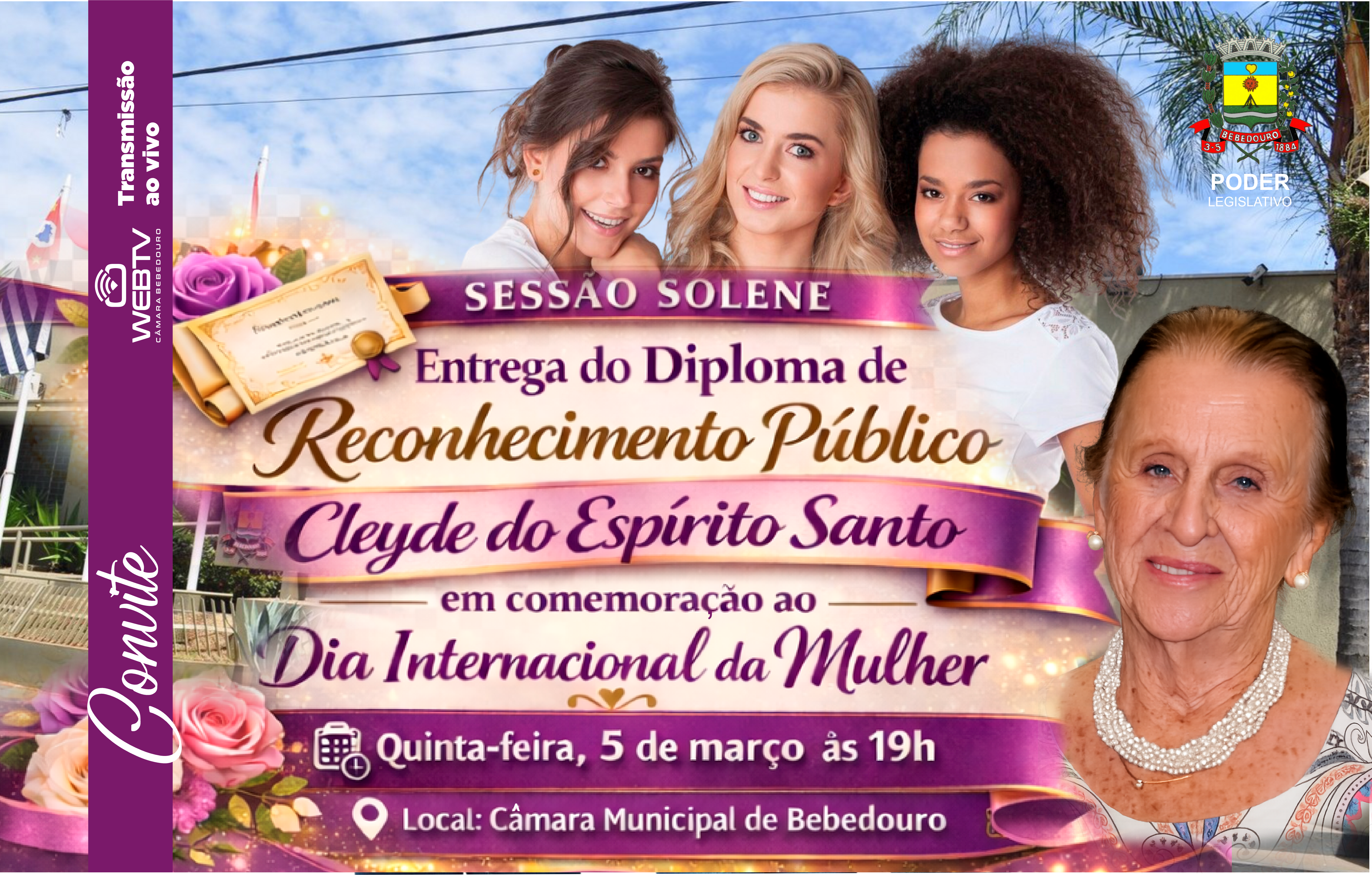 Em comemoração ao Dia da Mulher, Câmara entregará diplomas de reconhecimento público nesta quinta-feira