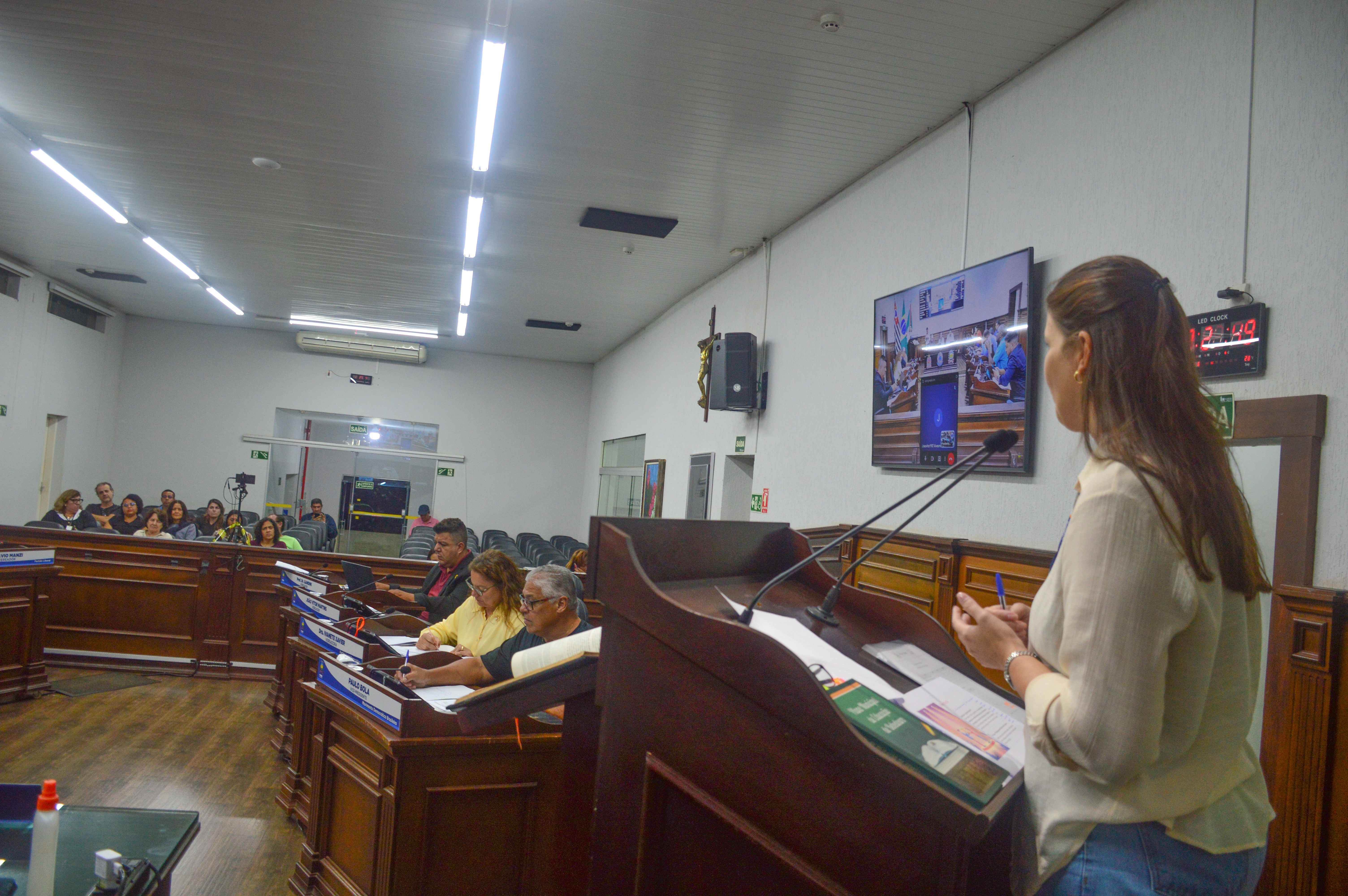 Secretária aborda Plano Municipal de Educação na Câmara